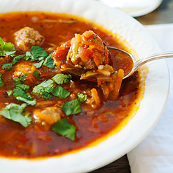Albóndigas (Mexican Meatball) Soup