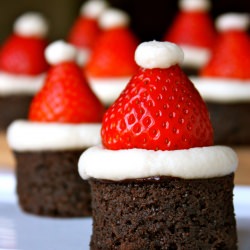 Santa Hat Brownies
