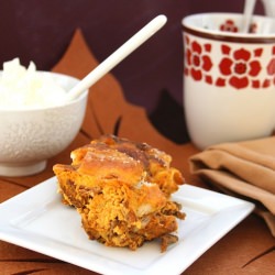 Pumpkin Eggnog Bread Pudding