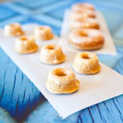 Baked Eggnog Donuts with Rum Glaze