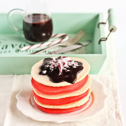 Red & White Christmas Pancakes