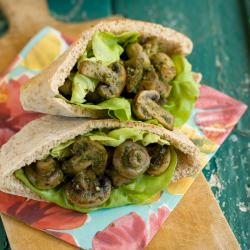 Pesto Mushrooms