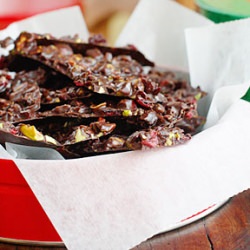 Cranberry Pistachio Chocolate Bark