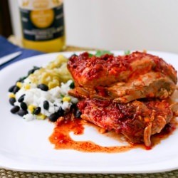 Southwest Ribs w/ Red Chile Sauce
