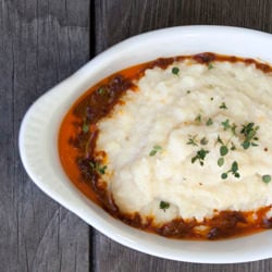 White Cheddar Grits & Ancho Chile