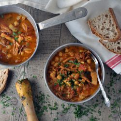 Braised Squid with Chickpeas