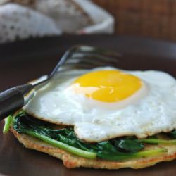 Socca with Fried Egg