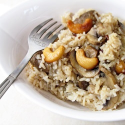 Mushroom and Cashew Nut Rice