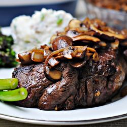 Steak with Onions and Mushrooms
