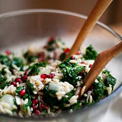 Pomegranate Kale Orzo
