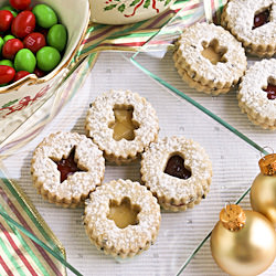 Lavender Linzer Cookies