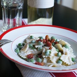 Bowties with Pancetta and Peas