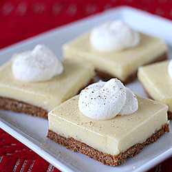 Eggnog Cheesecake Bars