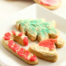 Peppermint Iced Sugar Cookies