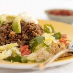 Slow Cooker Lentil Taco Salad