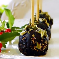 Chocolate Almond Truffle Pops