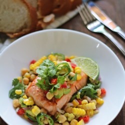 Salmon w/ Sweetcorn Salsa