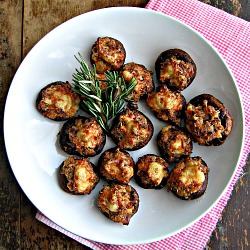 Sausage & Asiago Stuffed Mushrooms