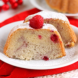 Vegan Cake with Raspberries