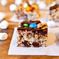 Caramel Corn & Cocoa Krispies Bars