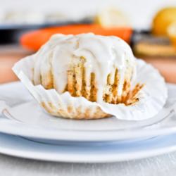 Lemon Cream Flaxseed Muffins