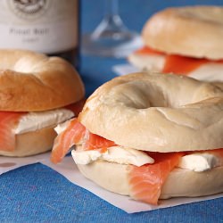 Salmon and Cream Cheese Bagels
