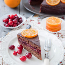 Chocolate & Cranberry Cake