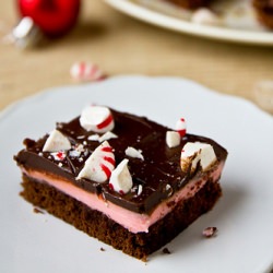 Peppermint Frosted Brownies