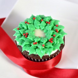 Christmas Wreath Cupcakes