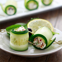 Cucumber Feta Rolls