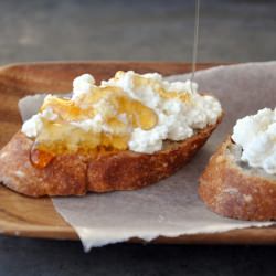 Homemade Ricotta and Honey Crostini