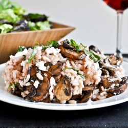 Red Wine + Goat Cheese Risotto