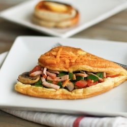 Puffy Omelet with Canadian Bacon
