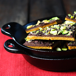 Dark Chocolate Pistachio Brittle