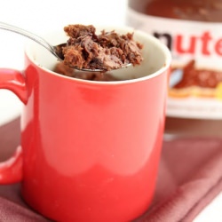 Nutella Lava Brownie Mug Cake