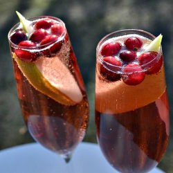 Pear Cranberry Bellinis