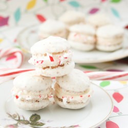 Candy Cane Macarons