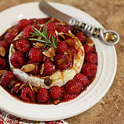 Brie with Raspberries and Almonds