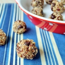 Coconut Cherry Chocolate Dough Balls
