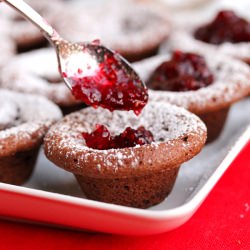 Raspberry Brownie Bites