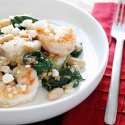 White Beans with Shrimp and Feta