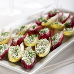 Endive Leaves with Green Goddess Cream