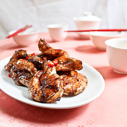 Fragrant Soy-Caramelized Prawns