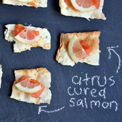 Citrus-Cured Salmon Lavash Crisps