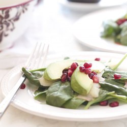 Spinach Salad with Shaved Apples