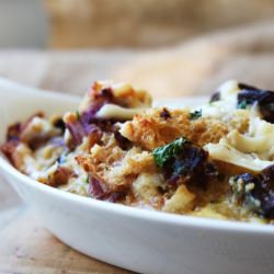 Sausage and Mushroom Strata