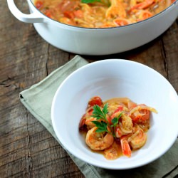 Tomato and Tiger Shrimp Soup