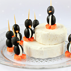 Cream Cheese Olive Penguins
