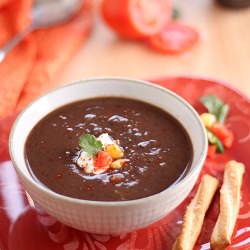 Kicked-up Black Bean Soup