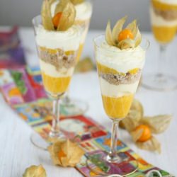 Mango and Vanilla Ice Cream Trifles